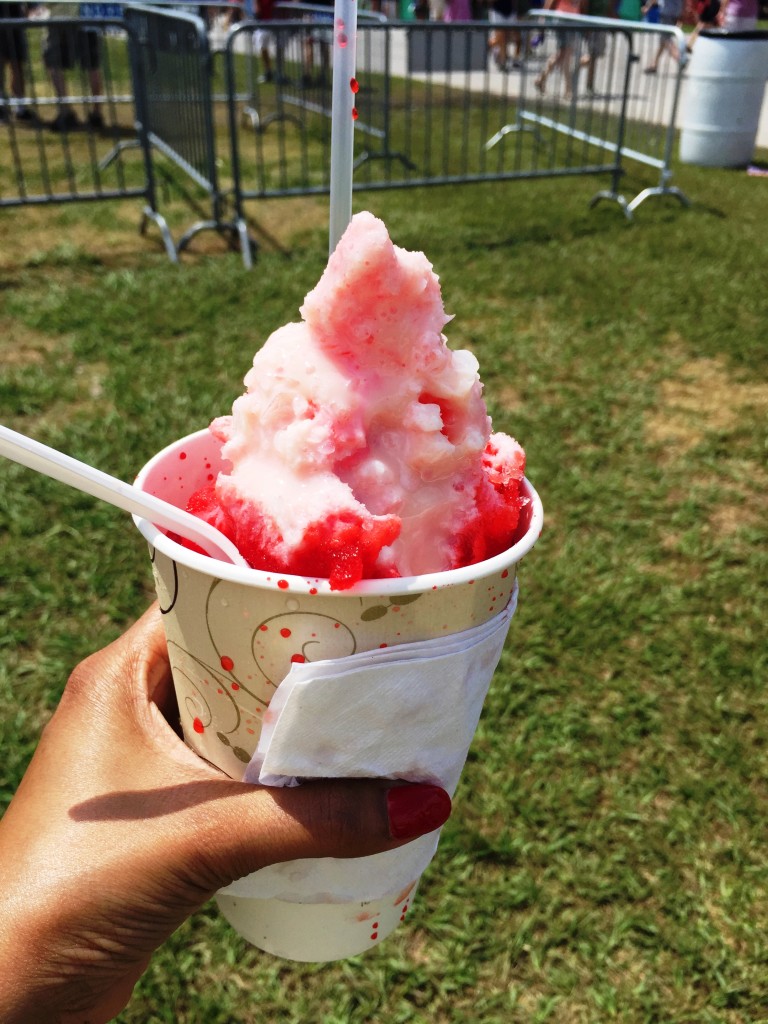 snowcone with milk